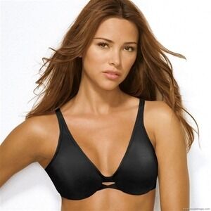 NWOT Lilyette Keyhole Black Underwire Minimizer Bra 0904 Black 40DDD 110378